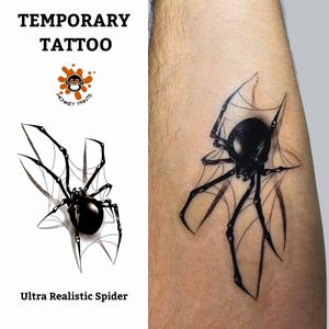 Spider Temporary Tattoo Halloween temporary tattoos Halloween party favors for adults Halloween party supplies horror tattoos prank tattoos