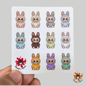 Labubu Vinyl Sticker Cute Toy Sticker Labubu Sticker Tiny Sticker Labubu Sticker Sheet Kids Sticker Sheet School Sticker Monster Sticker