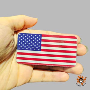 Ímã de geladeira com bandeira dos EUA, ímã de viagem com bandeira dos EUA, ímã de geladeira com bandeira dos Estados Unidos (conjunto de 3)