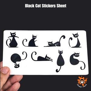 Black Cat Stickers Pack Black Cat Stickers Sheet Cat Stickers Sheet Cat Stickers Pack Cute Cat Stickers Pack Cute Cat Stickers (2 Sheets)
