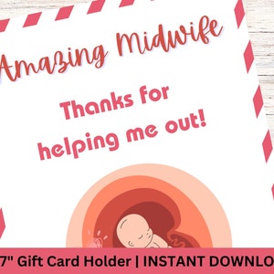 Porte-cartes cadeau sage-femme