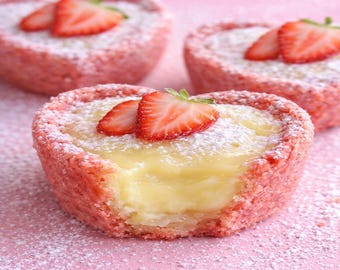 Strawberry Custard Heart Tart Recipe | Easy Valentine Baking Guide (PDF Download)
