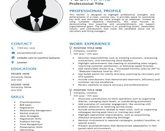 Sales Associate Resume Template | Retail CV + Cover Letter (Word Download)
