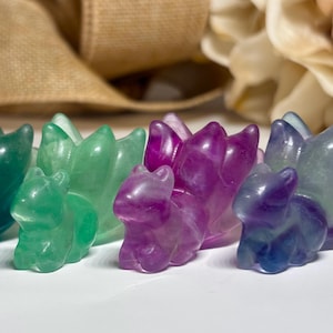 Nine Tail Fox Crystal Carving - Etsy