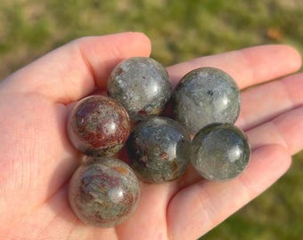 Mini Garden Quartz Sphere: Natural Lodolite Crystal