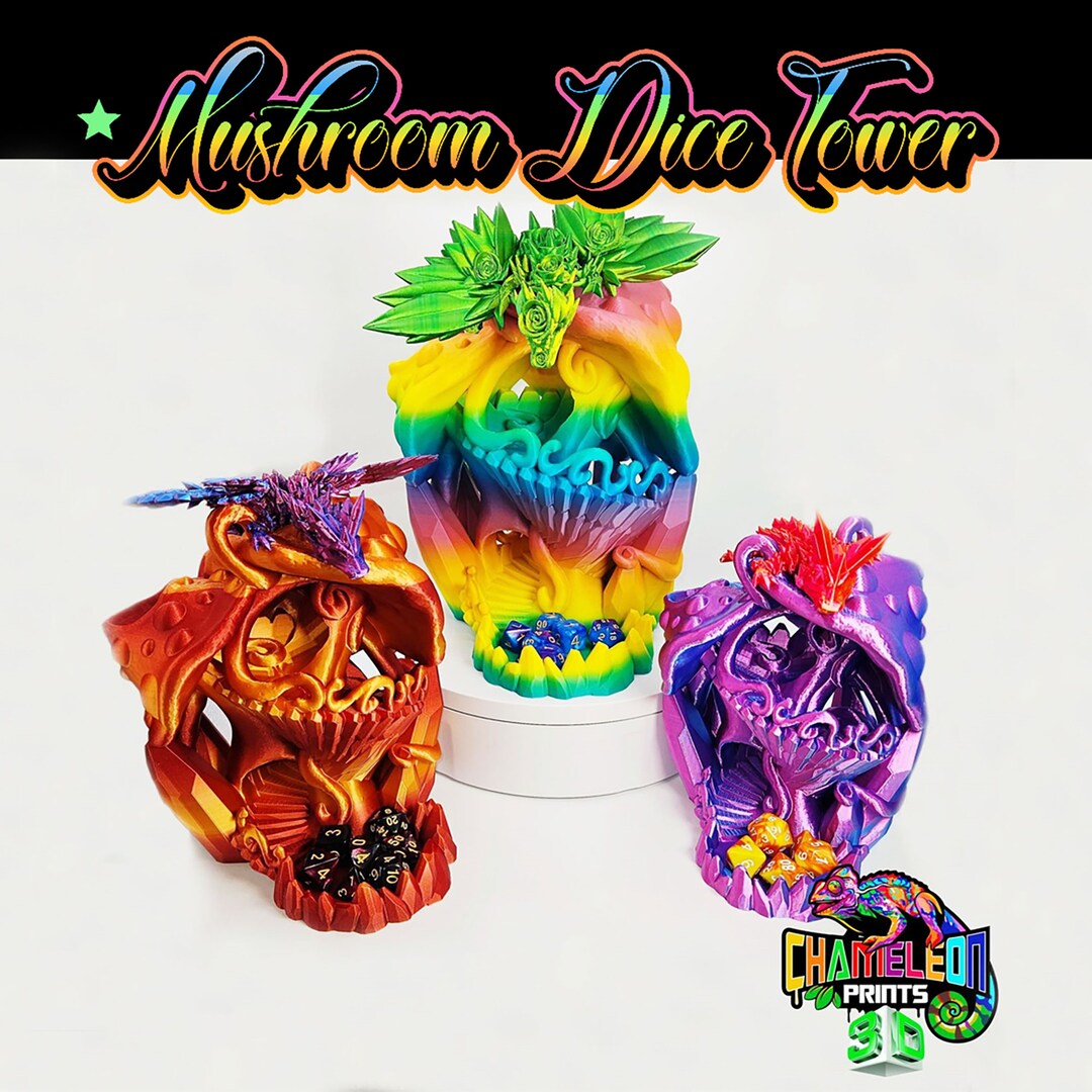 Dice Tower 3D Printed Dungeons and Dragons Dice Tower Game Etsy