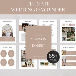 Wedding Day Binder Template: Canva Planner, Checklists (Digital Download)