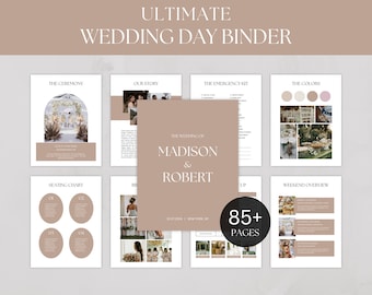 Wedding Day Binder Template: Canva Planner, Checklists (Digital Download)