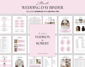 Wedding Day Binder Template: Editable Planner & Checklists (Digital)