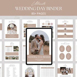 Wedding Day Binder Template: 85+ Pages, Planner & Checklists (Digital)