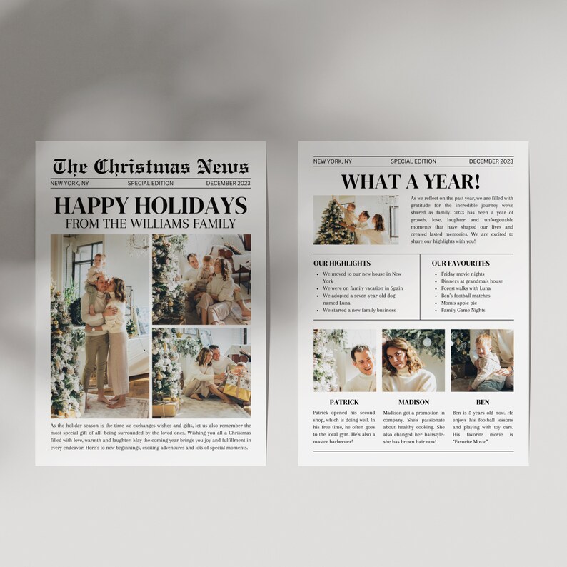 Year in Review Holiday Card Template What A Year Christmas Card Year in Review Holiday Card Template What A Year Christmas Card