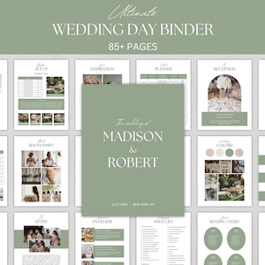 Ultimative Hochzeitstag Mappe, Hochzeitsplaner, Hochzeitsplaner, Hochzeitsplaner, Hochzeits Checklists, digitale & druckbare Hochzeitsmappe, Canva