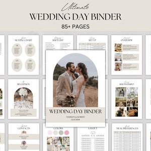 85+ Pages Ultimate Wedding Day Binder Template, Wedding Planner, Wedding Itinerary, Wedding Checklists, Printable Wedding Planning Binder