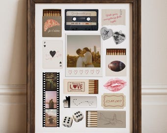 Editable Matchbook Poster Template: Custom Collage Wall Art (Digital Download)