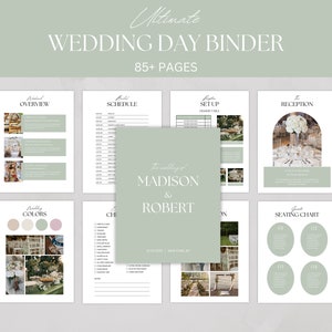 85+ Pages Ultimate Wedding Day Binder Template, Wedding Planner, Wedding Itinerary, Wedding Checklists, Digital & Printable Wedding Binder