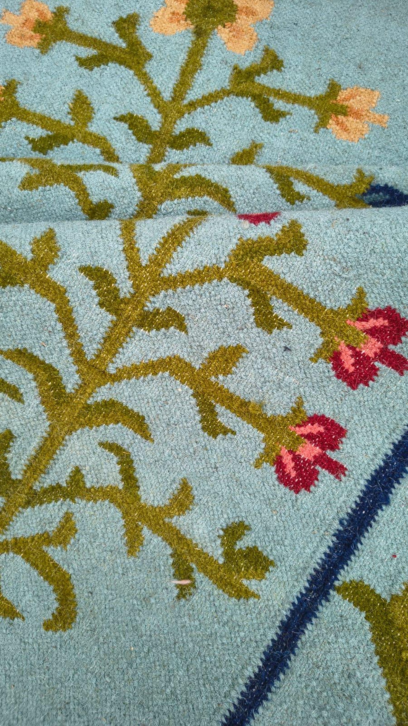 Woven Rug Pattern Quick Ship Rug |handwoven Wool Kilim Rug 5x8 | Floral Tree of Life ...