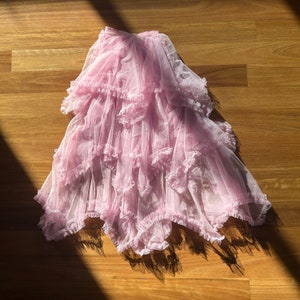 Pink Fairy Tulle Skirt • Ruffle Tulle Midi Skirt • Layered Renaissance Skirt • Bridesmaid Skirt • Cake Skirt • Womens Fashion Gift For Her