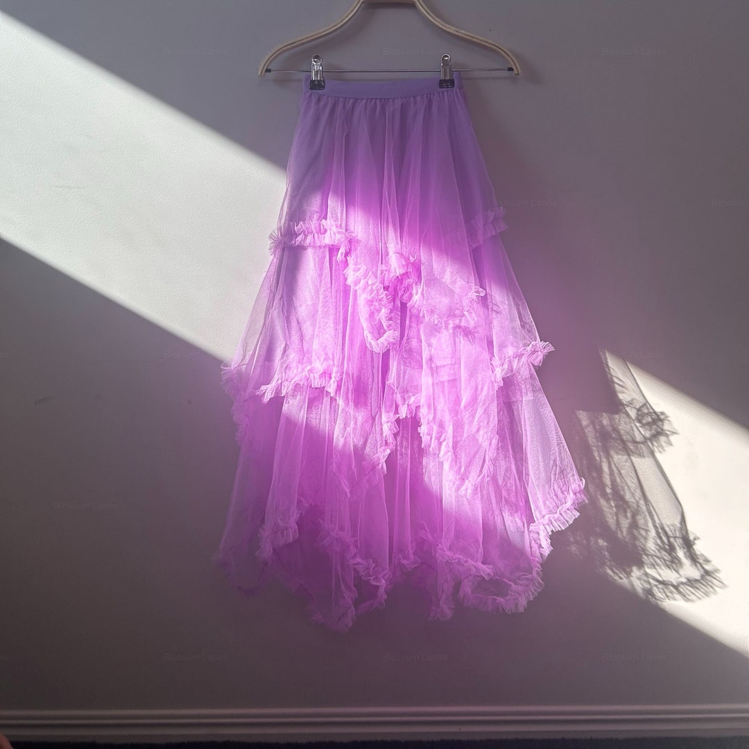 River of Petals Purple Three Tier Skirt
