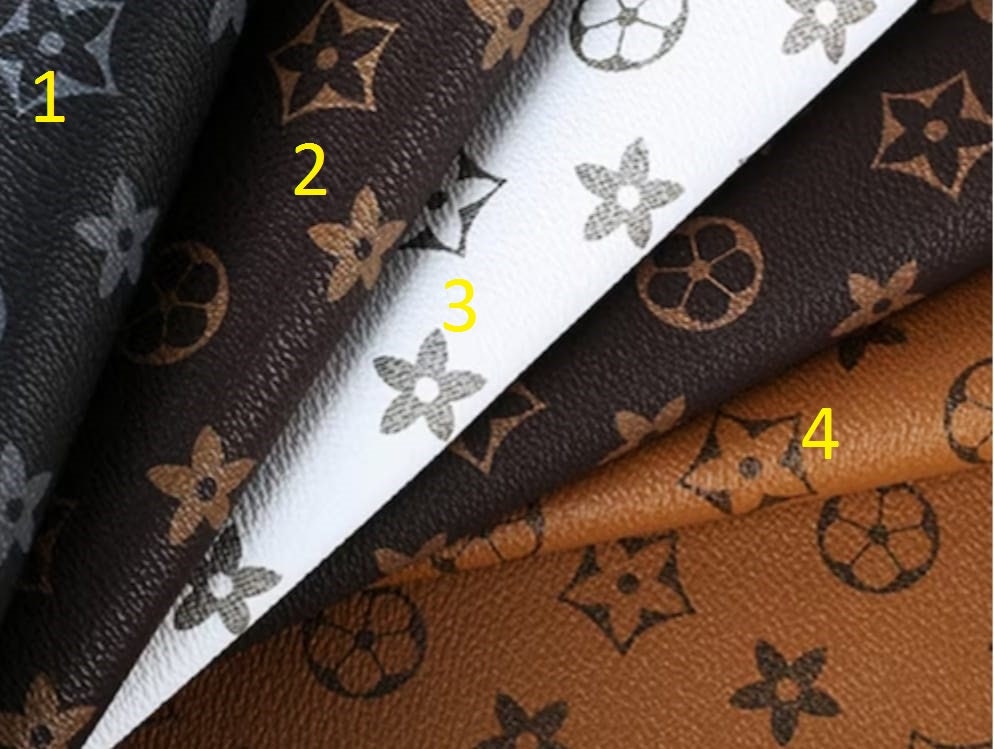 LV watercolor leather fabric by the yard