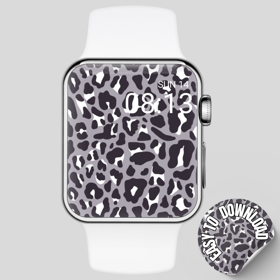 Leopard Print Apple Watch Wallpaper for Your Apple Watch Face Etsy