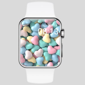 Sfondo colorato con cuori per Apple Watch per il quadrante del tuo Apple Watch