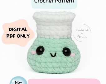 Erlenmeyer Flask Crochet Pattern: No-Sew Chubby Ernie (Digital PDF)