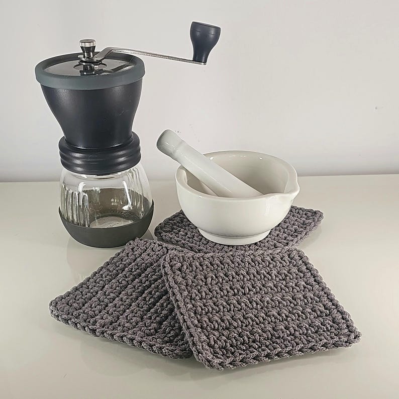 Rectangular cotton string coasters image 2
