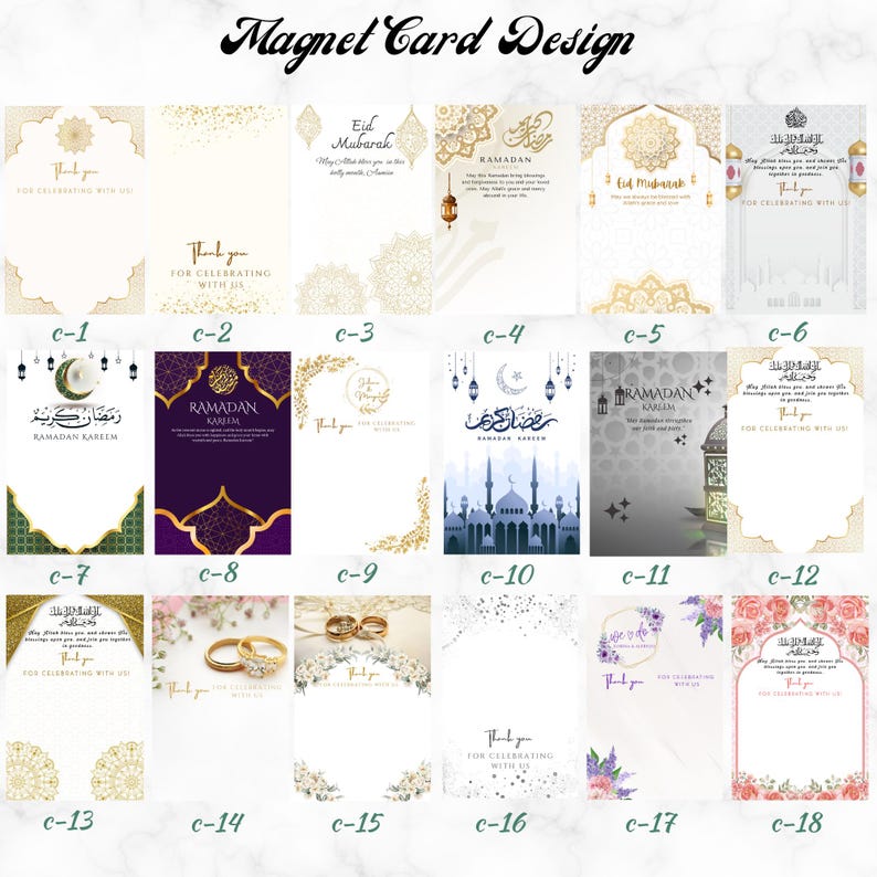 Eid Mubarak Magnet Favor Ramadan Kareem Islamic Gifts Islamic Favor for Eid Ramadan favors Ayatul Kursi Magnet Favors image 14