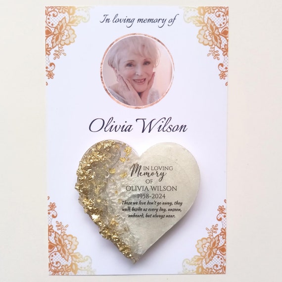 Funeral Favors Remembrance gift Memorial Magnet Favor for Guest Personalized Memorial Gift Funeral magnet favor with card