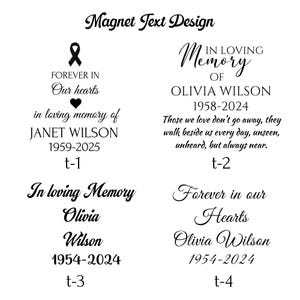 Funeral Favors Remembrance gift Memorial Magnet Favor for Guest Personalized Memorial Gift Funeral magnet favor with card image 11