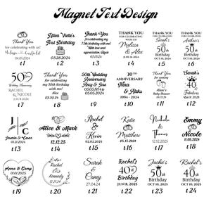 40th 50th 60th 70th 80th Birthday Magnet Favors First Magnet Favors Birthday Magnet Gift for Guest 1st Birthday Magnet image 15