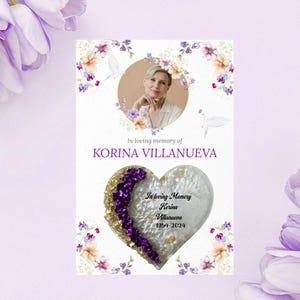 Funeral Favors Remembrance gift Memorial Magnet Favor for Guest Personalized Memorial Gift Funeral magnet favor with card image 8