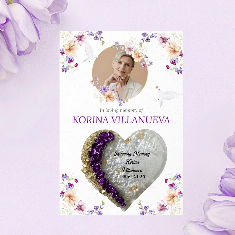 Funeral Favors Remembrance gift Memorial Magnet Favor for Guest Personalized Memorial Gift Funeral magnet favor with card image 8