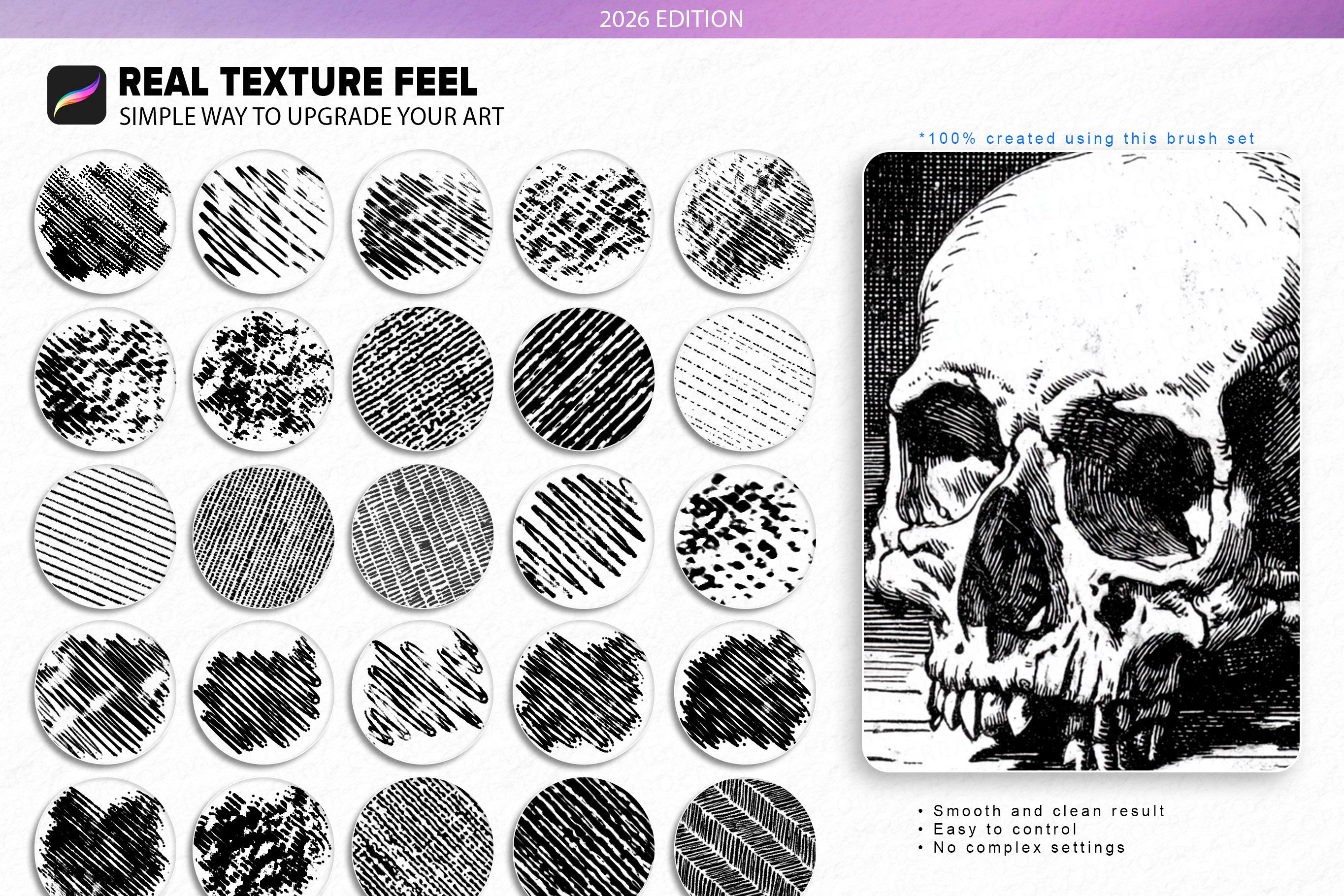 400+ Procreate Engraving Brushes | Realistic Linework, Crosshatching ...