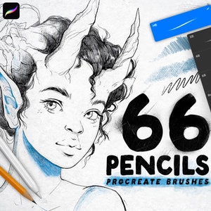 66 Pencil Procreate Brushes + 5 Bonus Paper Brushes, Sketch Brushes For Procreate, Soft Sketch Brush Set, Procreate Pencil, Procreate Bundle