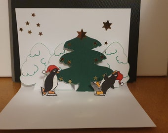 Cartes de Noël faites à la main Cartes de vœux 3D