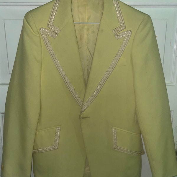 Vintage 1970’s After Six Yellow Tuxedo Size M