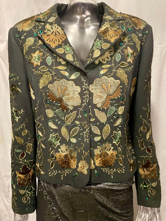 John Meyer of Norwich embroidered jacket cropped