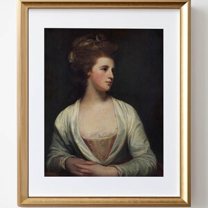 Vintage Woman Portrait Print: Antique Cottagecore Wall Art (Digital Download)