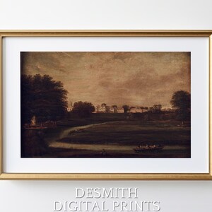 Historic Autumn Estate Landscape Print