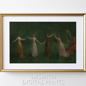 Vintage Woman Portrait Print: Antique Oil Painting Style (Digital Download)