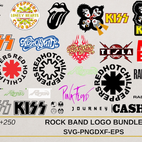 Music Bands Bundle - Svg Png Dxf Eps Pdf - Rock Metal Bands Cut File For Cricut - Digital Downloads - Digital Prints - Instant Download!