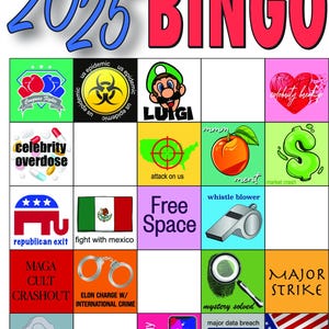 2025 Crashout Bingo Card