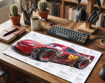 Lightning McQueen Desk Mat | Disney Office Decor