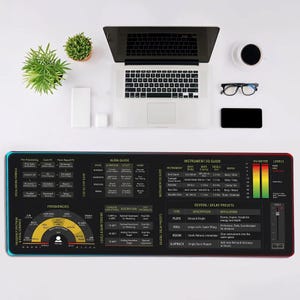 Mixing and Mastering Mousepad – Audio Engineer Cheat Sheet for EQ, Compression, Reverb & More, Perfect for Music Producers and Home Studios