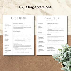 K&ouml;nnte beinhalten: Ein zweiseitiger Lebenslauf-Template mit beigefarbenem Hintergrund und minimalistischem Design. Der Lebenslauf ist f&uuml;r Emma Smith, die sich f&uuml;r eine Berufsbezeichnung bewirbt. Der Lebenslauf enth&auml;lt Abschnitte f&uuml;r die berufliche &Uuml;bersicht, F&auml;higkeiten, Berufserfahrung, Ausbildung, technische F&auml;higkeiten, Extras und berufliche Entwicklung.