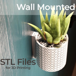 DIY Plant Lover's Dream: 3D Printable Wall Planter Pot Design - Home Decor Project - Flower Pot STL Files