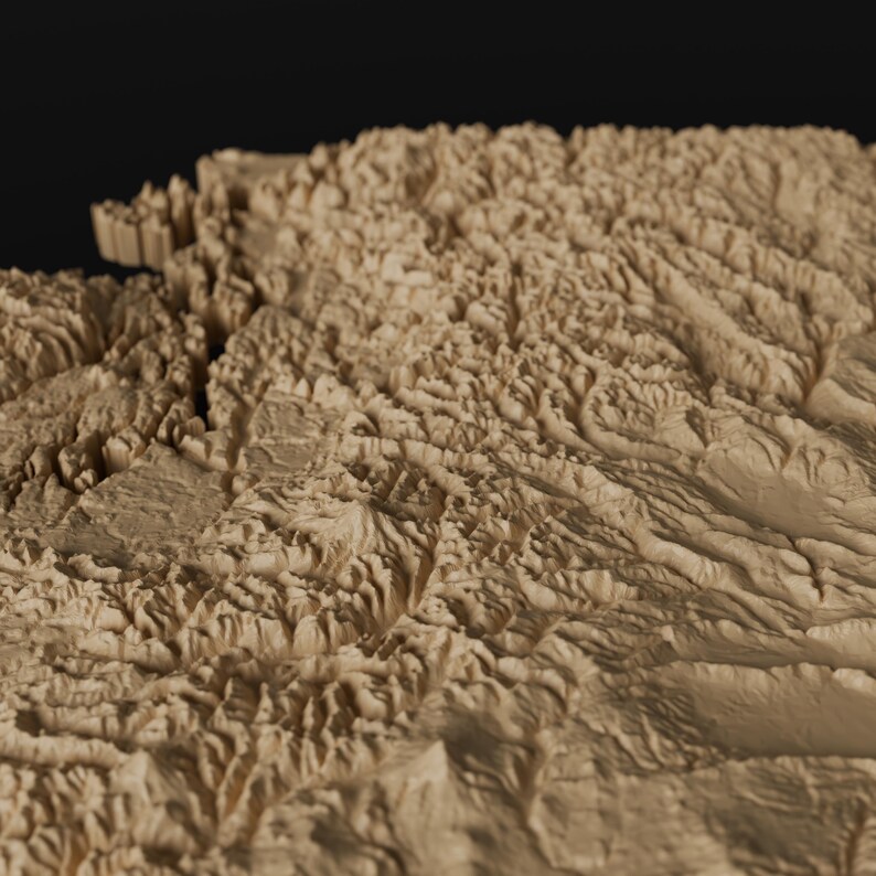 Washington Topographic Map 3D Model STL File: High-detail Relief for 3D ...