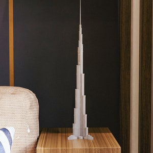 3D Burj Khalifa - Der höchste Wolkenkratzer - 3D Architekturmodell - BAE Wolkenkratzer - World Skyline - Verschiedene Größen & Farben