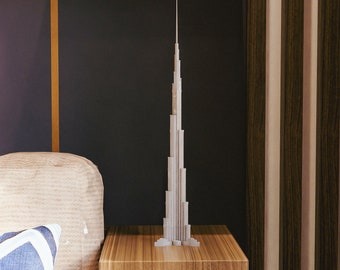 Modelo impreso en 3D del Burj Khalifa: réplica del rascacielos de Dubái